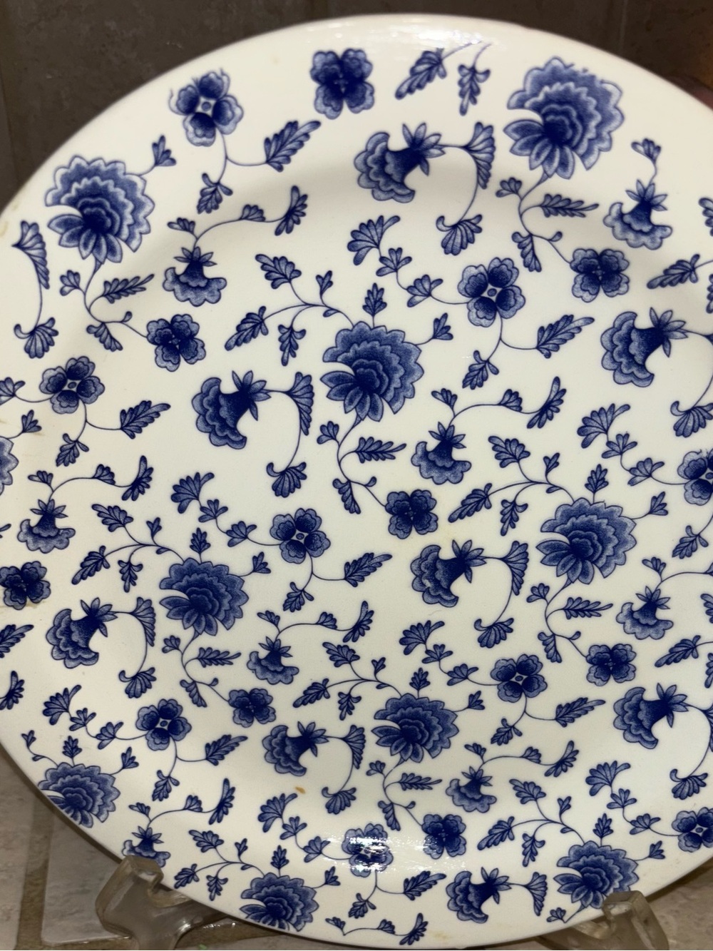 Pier 1 Blue Floral Dinner Plate– Ceramica Quadrifoglio Italy china